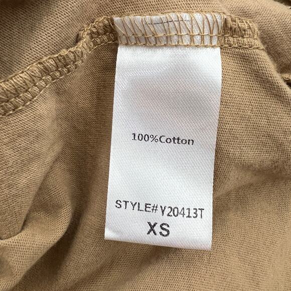 Pomander Place Tan Vesty Long Sleeve Crewneck Top Blouse - Picture 7 of 10